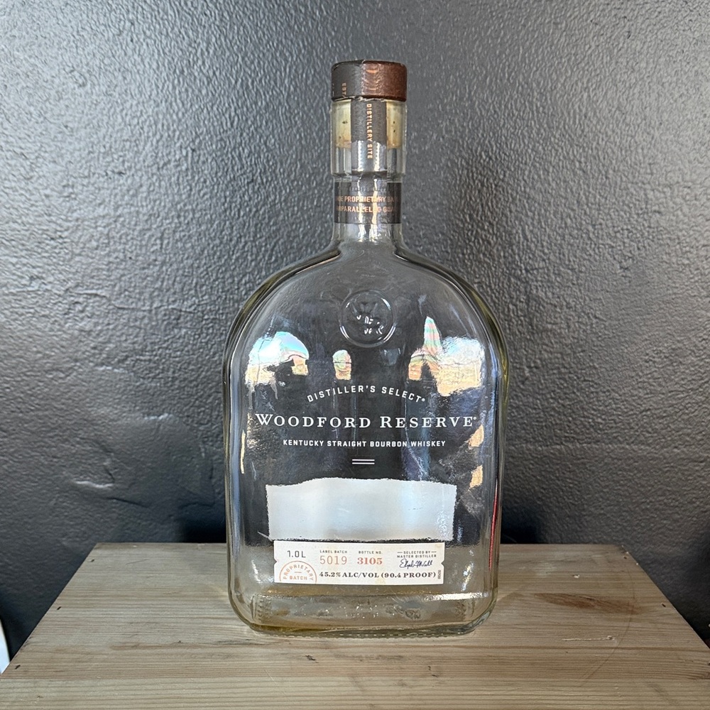 Woodford Reserve Bourbon Whiskey - EMPTY BOTTLE -